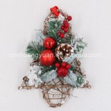30cm *5tips pvc Christmas rattan star shape decoration with snow Chritmas Decoration
