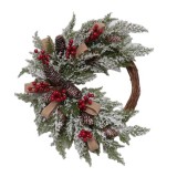 40cm Diameter Decorated Christmas Wreath with LED lights