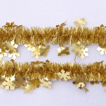 PET Gold  Christmas Tree Decorations Tinsel Garland Wedding Party Decoration supplier