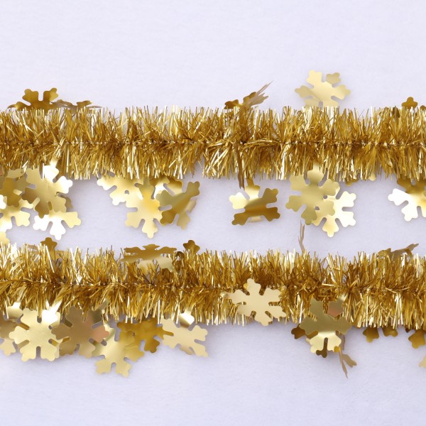 PET Gold  Christmas Tree Decorations Tinsel Garland Wedding Party Decoration supplier