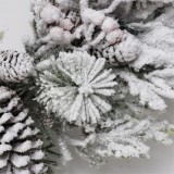 2021 New Design High Quality Christmas  flocking Wreath For Holiday Wedding Party Decoration Supplies Hook Ornament Craft Gifts