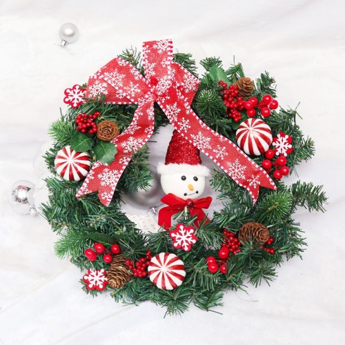 2021 New Design High Quality Christmas PE White Wreath For Holiday Wedding Party Decoration Supplies Hook Ornament Craft Gifts