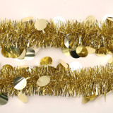 Hanging Holiday Tinsel Garland/ Christmas Decorations Garland Christmas Superior Ornament Christamas Home Decoration Gold CN;ZHE