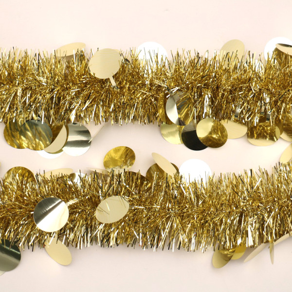 Hanging Holiday Tinsel Garland/ Christmas Decorations Garland Christmas Superior Ornament Christamas Home Decoration Gold CN;ZHE