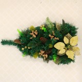 Longhorn shape Christmas Ornament Swag Wreath Door Mount Teardrop Swag Wreath Outdoor Hanging Wall Decoration
