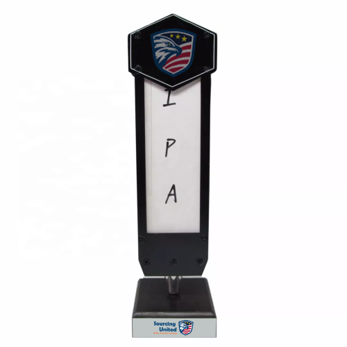 custom design inserted  paper card beer tap handle
