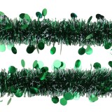 2meters blue color PET Christmas wired Tinsel Garland Colorful Tinsel Garland with different Shape Stars Tree Shape