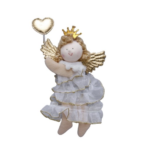 2020 Stock New Design High Sales Christmas Plush Angel For Holiday Wedding Party Decoration Supplies Hook Ornament Craft Gifts