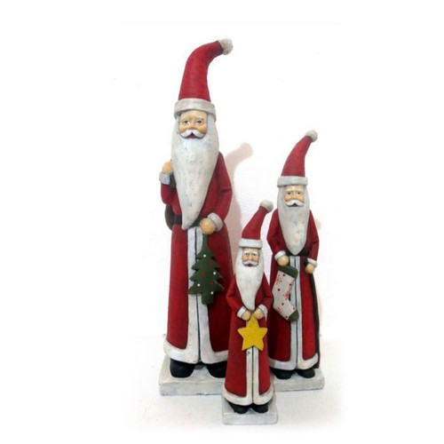 Unique hot sale paper mache standing santa for christmas decoration and gifts