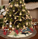 Wholesale Plaid Popular Trendy Christmas Tree Skirt