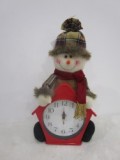 Hanging Christmas decoration christmas doll  with clock