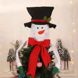 New Year Product Santa /Snowman Doll Christmas Tree Top Pendant decorations holiday decoration supplies