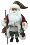 12''Fabric Traditional Standing Christmas Santa decoration