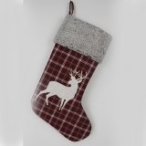 christmas stocking with mouse decoration plain hanging Xmas stocking