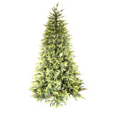 Pre-Lit Gold Slim Yellow Green Giant PE Mixed PVC Christmas Trees With Ornament