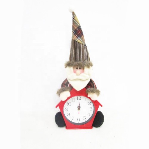 Hanging Christmas decoration christmas doll  with clock