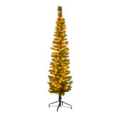 6ft 7ft 8ft 9ft Pre Lit Flocked Snow Artificial Christmas Trees with LED Lights