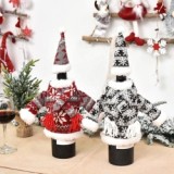 Latest design Multicolor Christmas Theme Lovely Wine Bottle Cover Suit (cap cover, bottle cloth, Scarf)