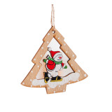 OEM Christmas Decorations Plush Toy mini Wood Hanging Decoration Ornament Gift For Christmas