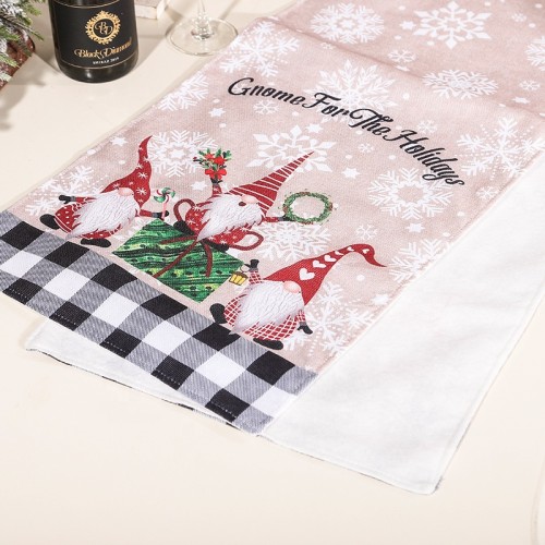 180*36*0.3cm Double Player Christmas Nordic Elderly Table Flag For Table Decoration