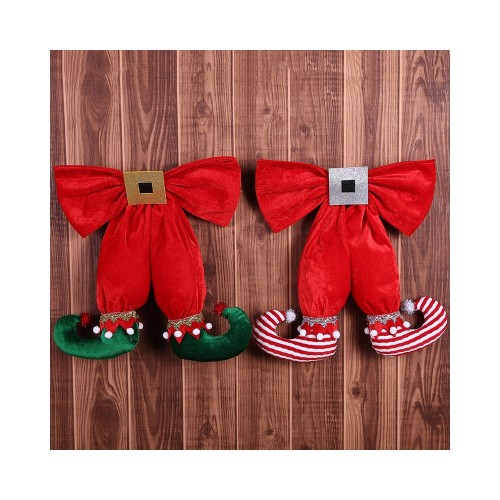 New Design Popular Style Big Size Decorated Christmas Elf Stocking  For Christmas tree