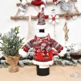 Latest design Multicolor Christmas Theme Lovely Wine Bottle Cover Suit (cap cover, bottle cloth, Scarf)