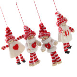 OEM Christmas Decorations Plush Toy mini Hanging Ornament Gift For Christmas