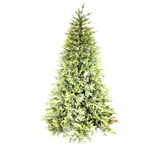 Realistic Plastic Pull Up Large Metal Frame Flocked Christmas Trees