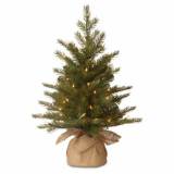 Mini tree Small Artificial Spruce Tree in Burlap Base Tabletop Unlit Christmas Tree  for Xmas Indoor Decor