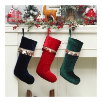 Factory Direct Sale Big size 50cm UK and Europe Style  Long Christmas Sock and stockings for Christmas Gift
