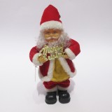 Promotional Chirstmas Gift Christmas Electric Music Santa Plush Toy Holiday Ornaments Christmas decoration toy