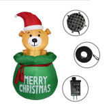 2021 New Design High Sales Christmas Inflatable Shine Bear For Holiday Wedding Party Decoration Supplies Ornament Craft Gifts
