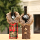 Plain Wholesale 3D Plain Christmas Wine Bottle Cover