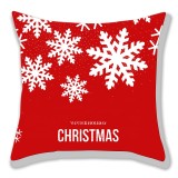 100% Polyster  45*45CM  Encryption linen, single-sided digital printing Cute Christmas Theme Pillow