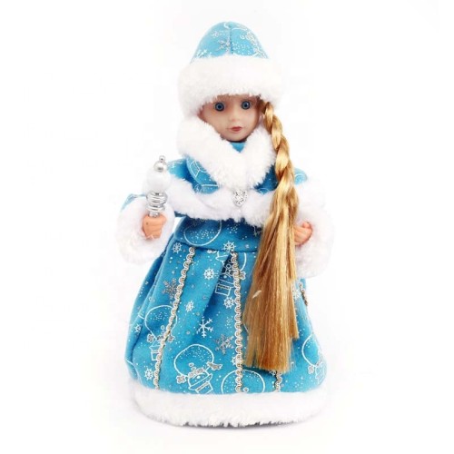 32cm Russia Style Christmas Decoration and Gift Cute Lovely Dancing and Singing Girl Christmas Santa Claus