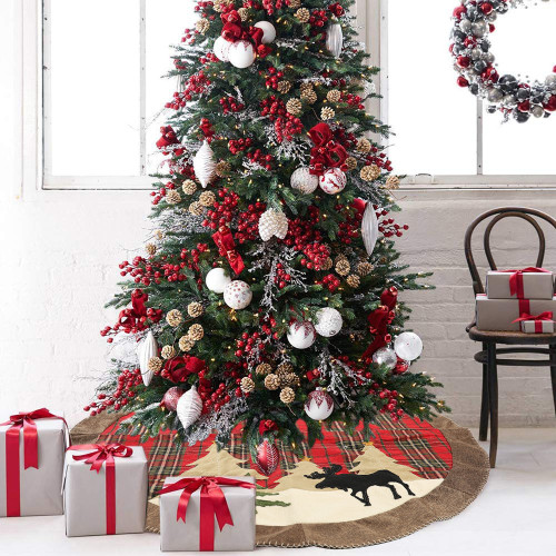 Wholesale Plaid Popular Trendy Christmas Tree Skirt