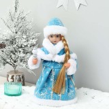 32cm Russia Style Christmas Decoration and Gift Cute Lovely Dancing and Singing Girl Christmas Santa Claus