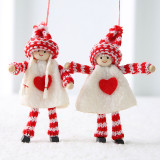 Newest Top Quality Lovely Christmas Claus Elf Angel Doll Hanging For Christmas Tree Decoration