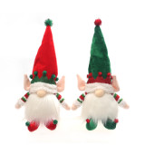 Christmas Glowing Faceless Doll Toys Xmas Sitting Elf Doll With Light New Year Ornaments