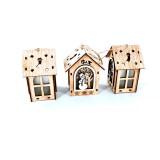 Signs Animal Merry Bird Houses Wall Christmas Wood Decoration
