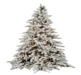 Wholesale 7.5 10ft big metal frame wrought iron Green fiber Giant Slim Artificial spiral Led light pine collapsible Christmas Tr