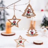 OEM Christmas Decorations Plush Toy mini Wood Hanging Decoration Ornament Gift For Christmas