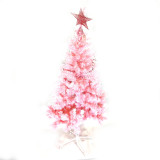 Real Miniature Blue Lights Glass Fiber Optic Christmas Trees