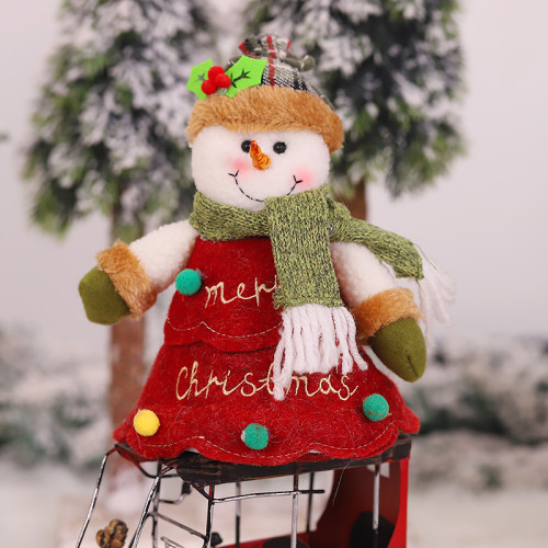 Santa Snowman Deer Shaped Doll Christmas Gift Bag Christmas Decorations Cartoon Doll Zipper Apple Gift Bag