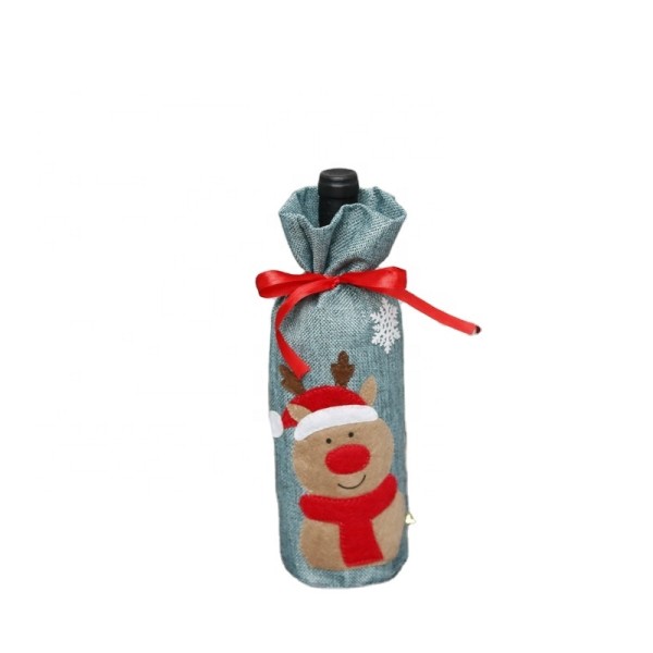 2020  Cute Xmas Gift Wine Bottle civer Christmas gift Wine Bottle Cover