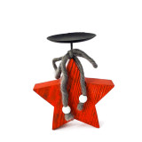 wood like paper mache tree candle holder for christmas/home decoration