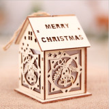 New Fashion Hanging Ornaments Light Christmas Wood House