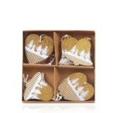 Hotsale Printed Gold Bell Christmas Hanging Decoration