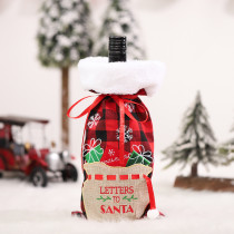 Christmas Wine Bottle Dust Cover Bag for Home Table Decor Christmas Gift Ornaments For New Year