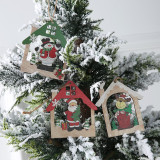 Wholesale Plain Precious 3D Christmas Wood Hanging Decoration